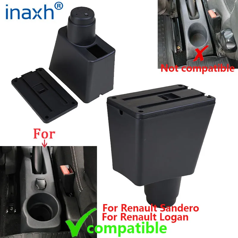 For Renault Logan 2 Armrest For Renault Sandero 2 Car Armrest box Interior special Retrofit parts Accessories Center Storage box