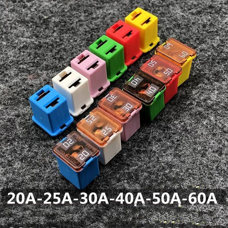 18pc littlefuse car fuse kit  58V 20A-60A 895 series Square car fuse for Escort  for Kewozi for Ford winged beau etc 6value*3pcs