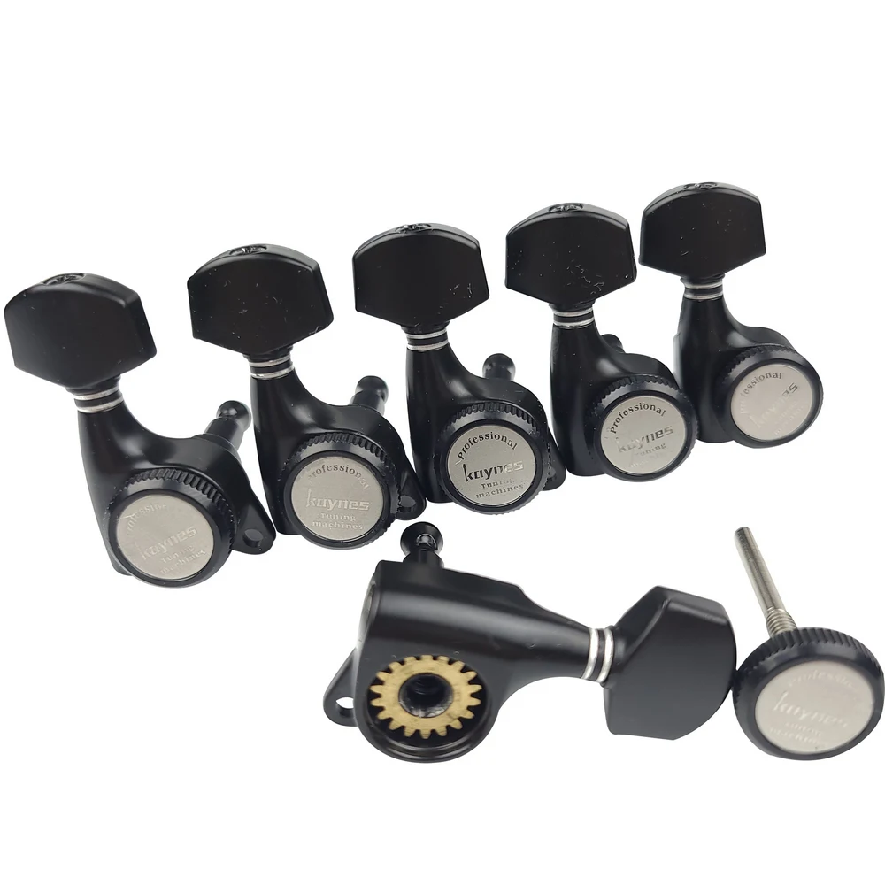 1 Set Guitar Locking Tuners Electric Guitar Machine Heads Tuners Lock String Tuning Pegs Black Made in Korea