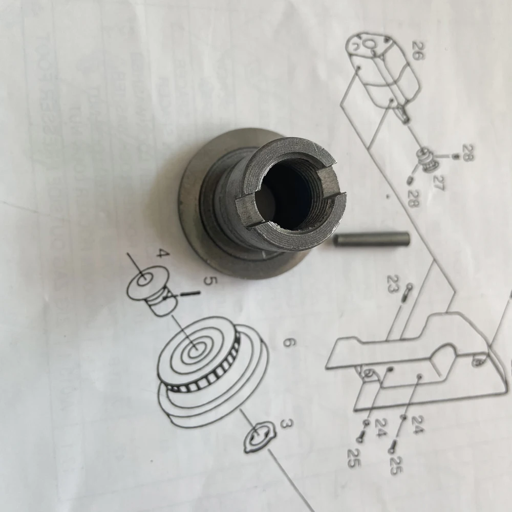 Portable Walking Foot Sewing Machine Parts 106-RP Seiries Part #A003 Balance Wheel Bushing with Pin