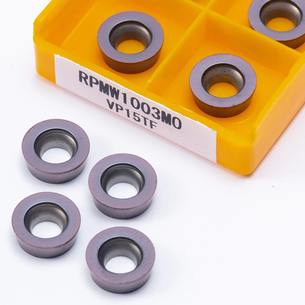 • VP15TF inserti in metallo duro utensili per tornitura RPMW 1003 MO VP15TF utensili per tornio Cnc utensili da taglio per metallo utensile per tornitura 10 pz