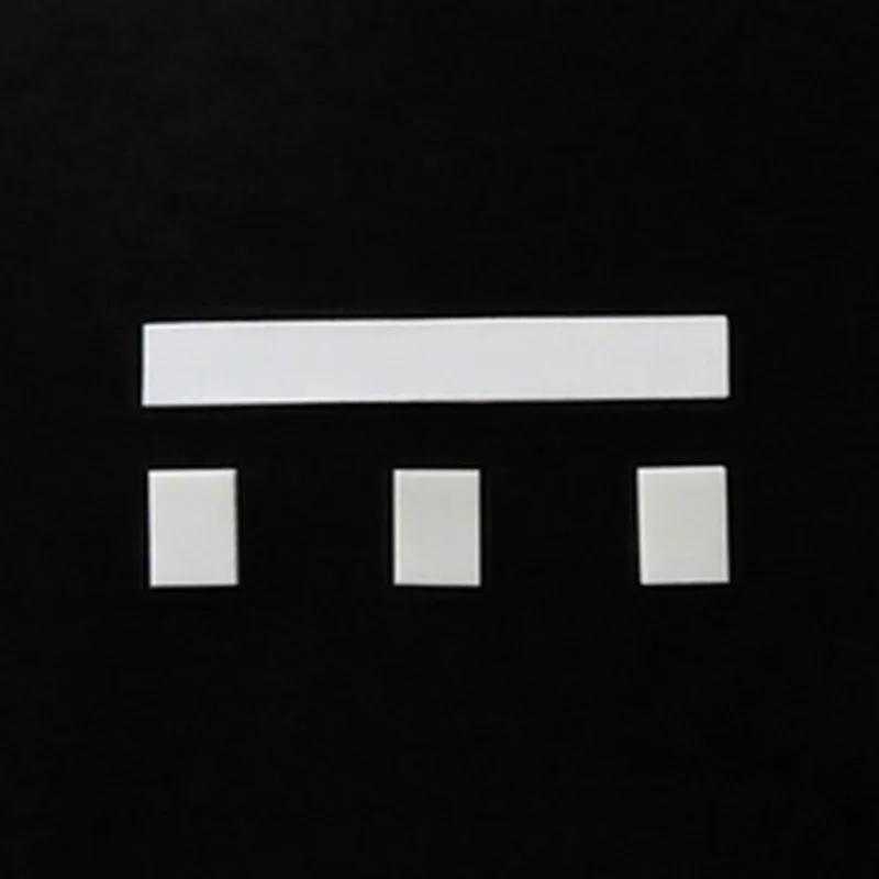 100pcs 14x3.4x0.5mm Zro2 Ceramic Plates Customize 13x97mm / 14x19mm Non-porous Wear-resistant Insulating Zirconia Ceramic Sheet