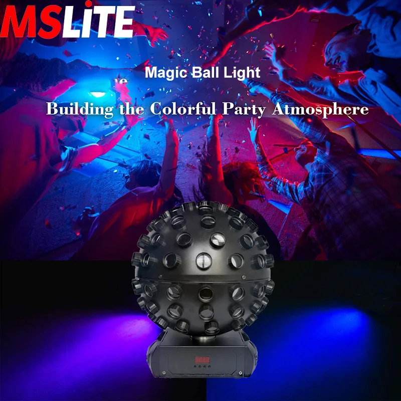 

wholesale stage disco effect light 5pcs 18W RGBWA+UV 6in1 Super LED Magic Ball Light