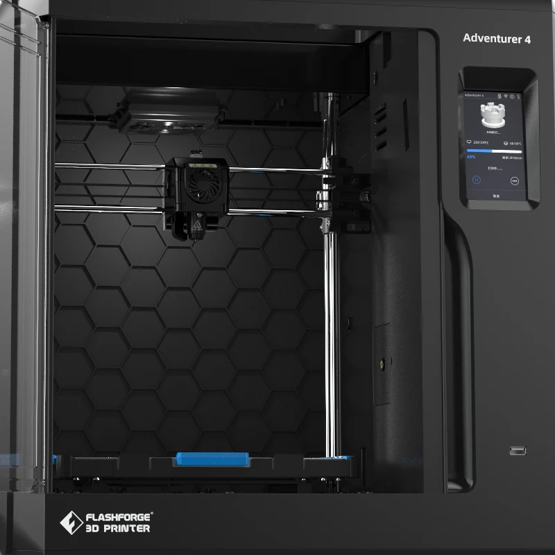 Flashforge FDM 3D Printer Adventurer 4 Auto Nivelamento com Câmera 240 ℃ e 265 ℃ Bico Bundle Mudo e Nuvem de Impressão 3d AD4