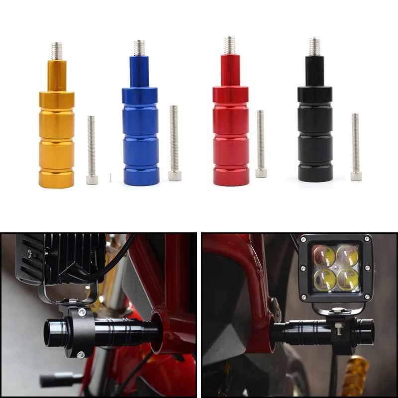 Motorcycle LED Headlight Mounting Bracket M6 M8 Screw Fog Lamp Mount Support Base Bike Motor Scooter Driving Light Holder