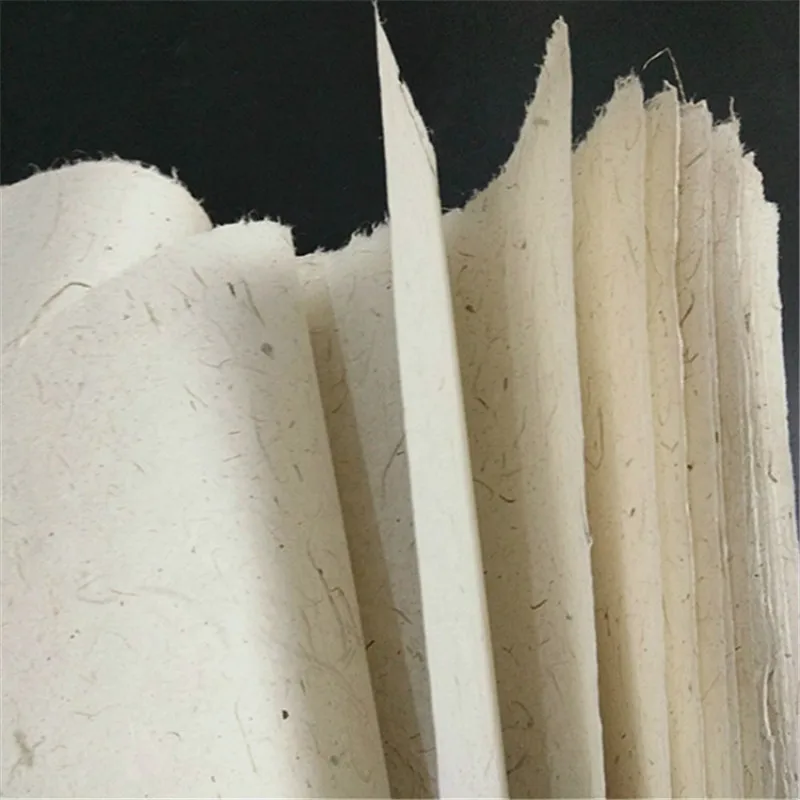 Handmade Half Ripe Fiber Rice Paper Yunlong Fiber Paper Papel Arroz 10sheets Chinese Painting Calligraphy Special Xuan Paper