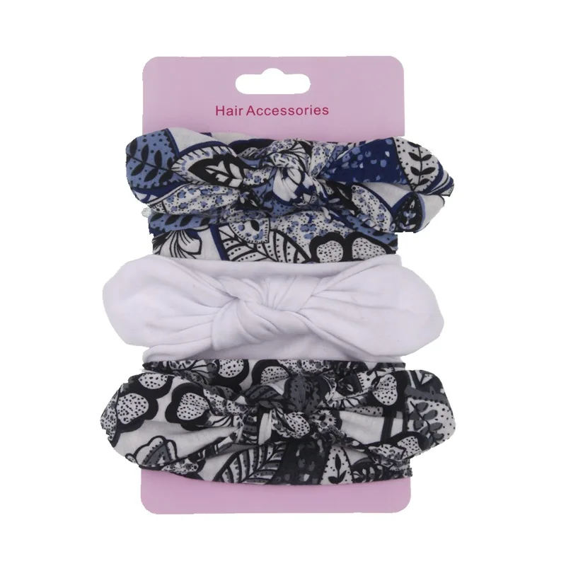 3 teile/los Baby Mädchen Stirnband für Neugeborene Babys Haar Band Elastische Zubehör Baumwolle Headwear Baumwolle Kaninchen Ohren Stirnband