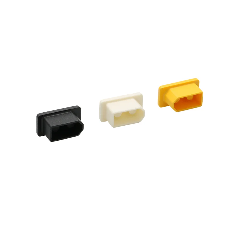 10PCS RC Aircraft XT60 Female Connector Protector Plug Dustproof Cap PVC Protective Cover Yellow/Black/White Protection Sheath