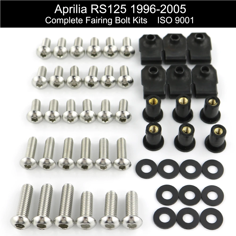 Stainless Steel Complete Full Fairing Bolts Kits Body Screws For Aprilia RS125 1996 1997 1998 1999 2000 2001 2002 2003 2004 2005