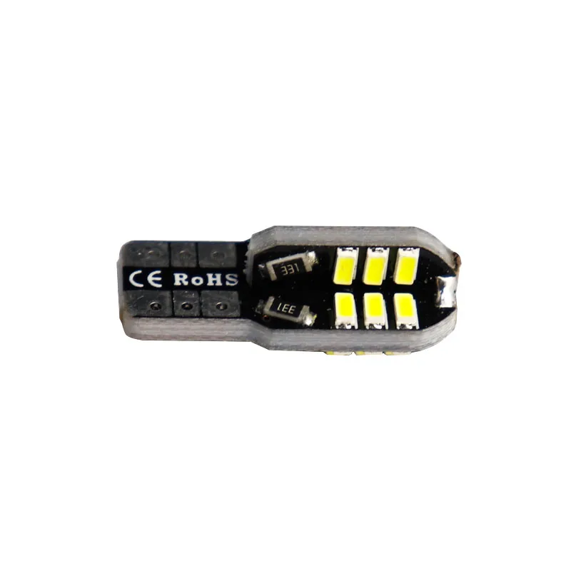 

100 шт. задний фонарь для чтения T10 печатная плата 24 smd 3014 светодиод 1,5 Вт Белый 6000K W5W светодиод БЕЗ ошибок Стайлинг автомобиля Боковой клин Карта дверной фонарь 12 В постоянного тока