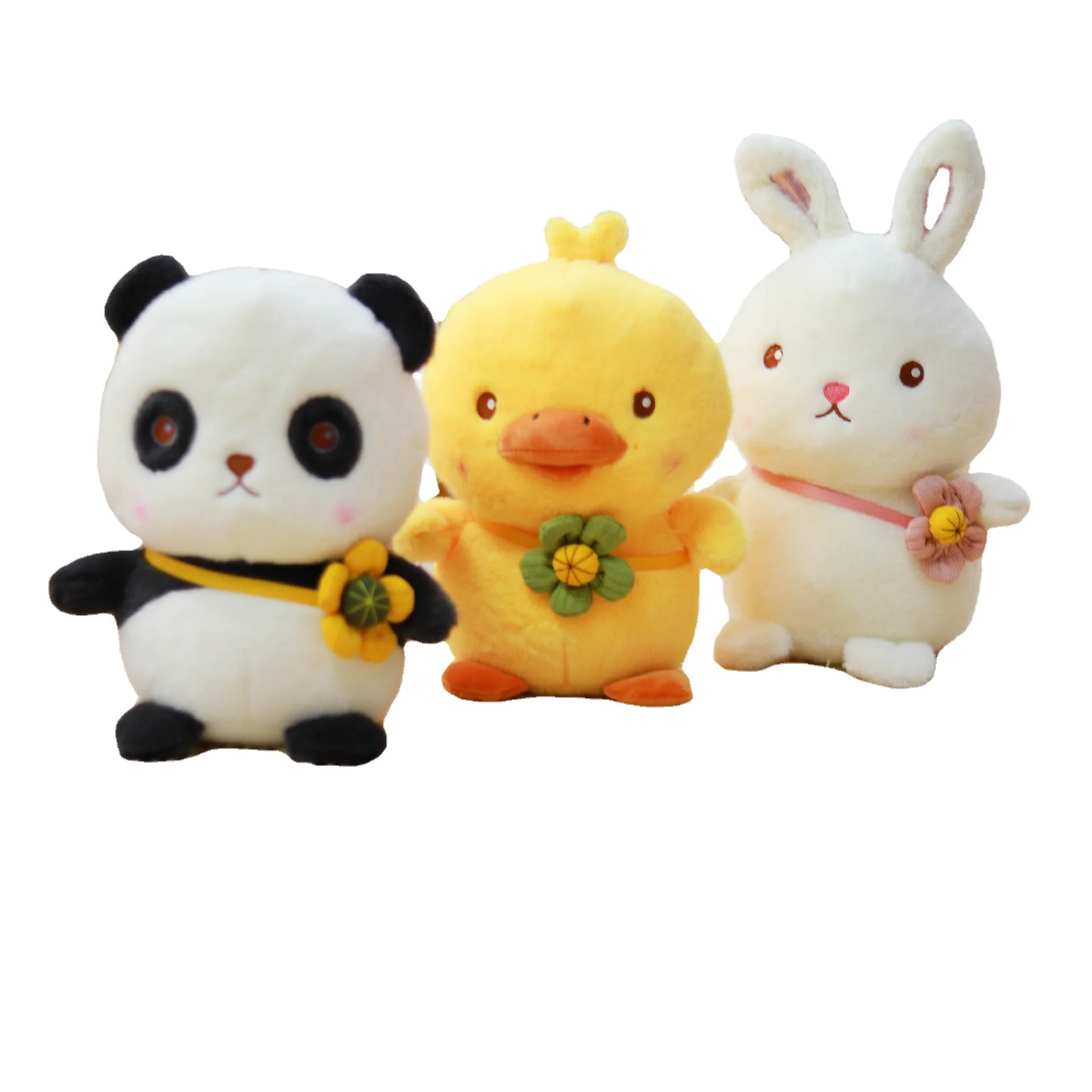 Oreiller en peluche, lapin blanc, panda, canard, poupée confortable et apaisante, décoration à la mode, cadeau d'anniversaire, nouvelle collection