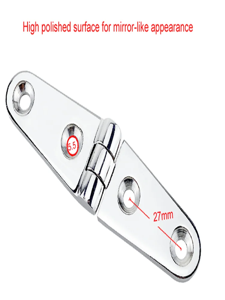 SS 316 Marine Grade 26*102mm Cast Boat Caravan RV Deck Hinge Cupboard Cabinet Drawer Door Strap Butt Hinge Furniture Hardware