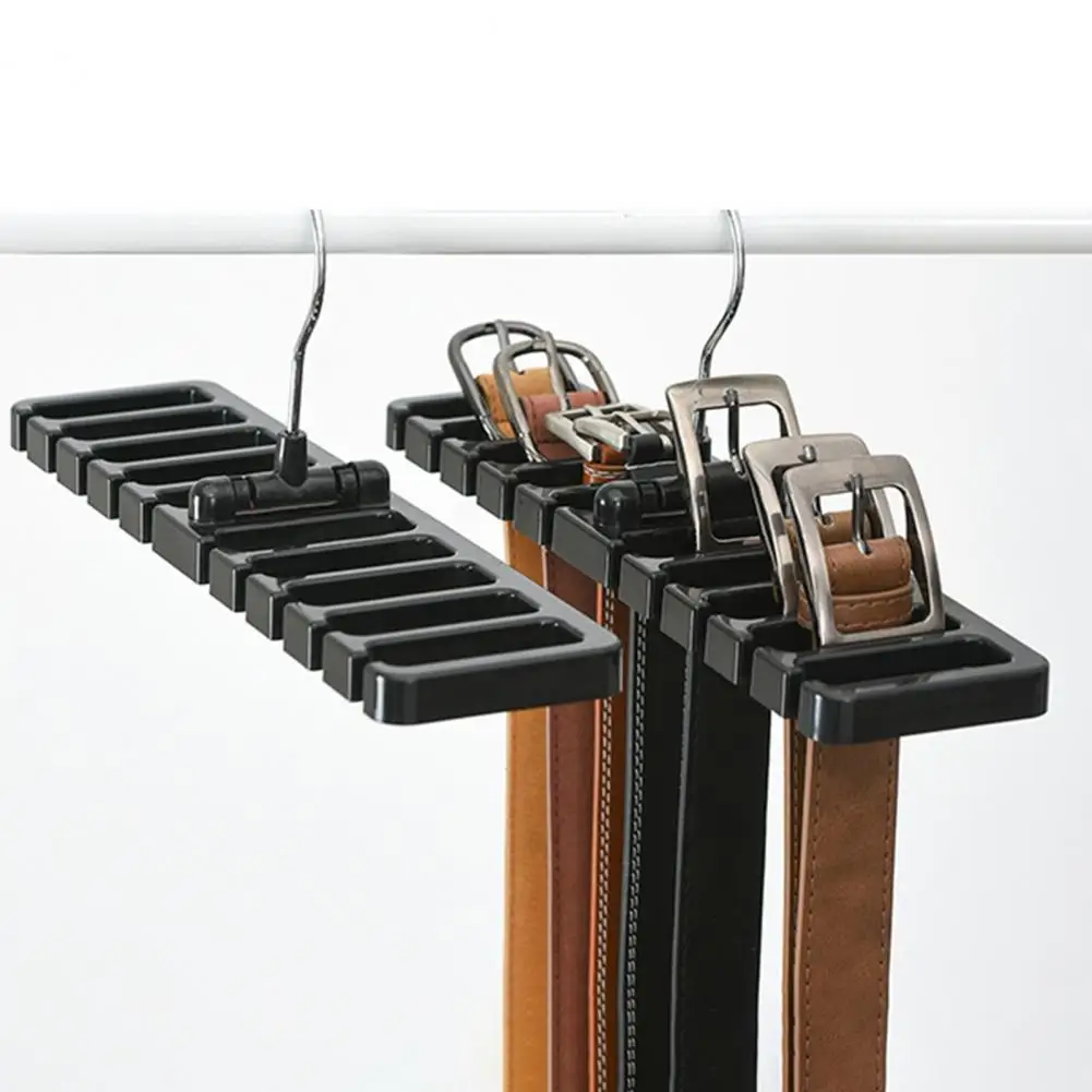 Home Space-Saving Portable Tie Belt Scarf Hanger Holder Organizer Storage Rack