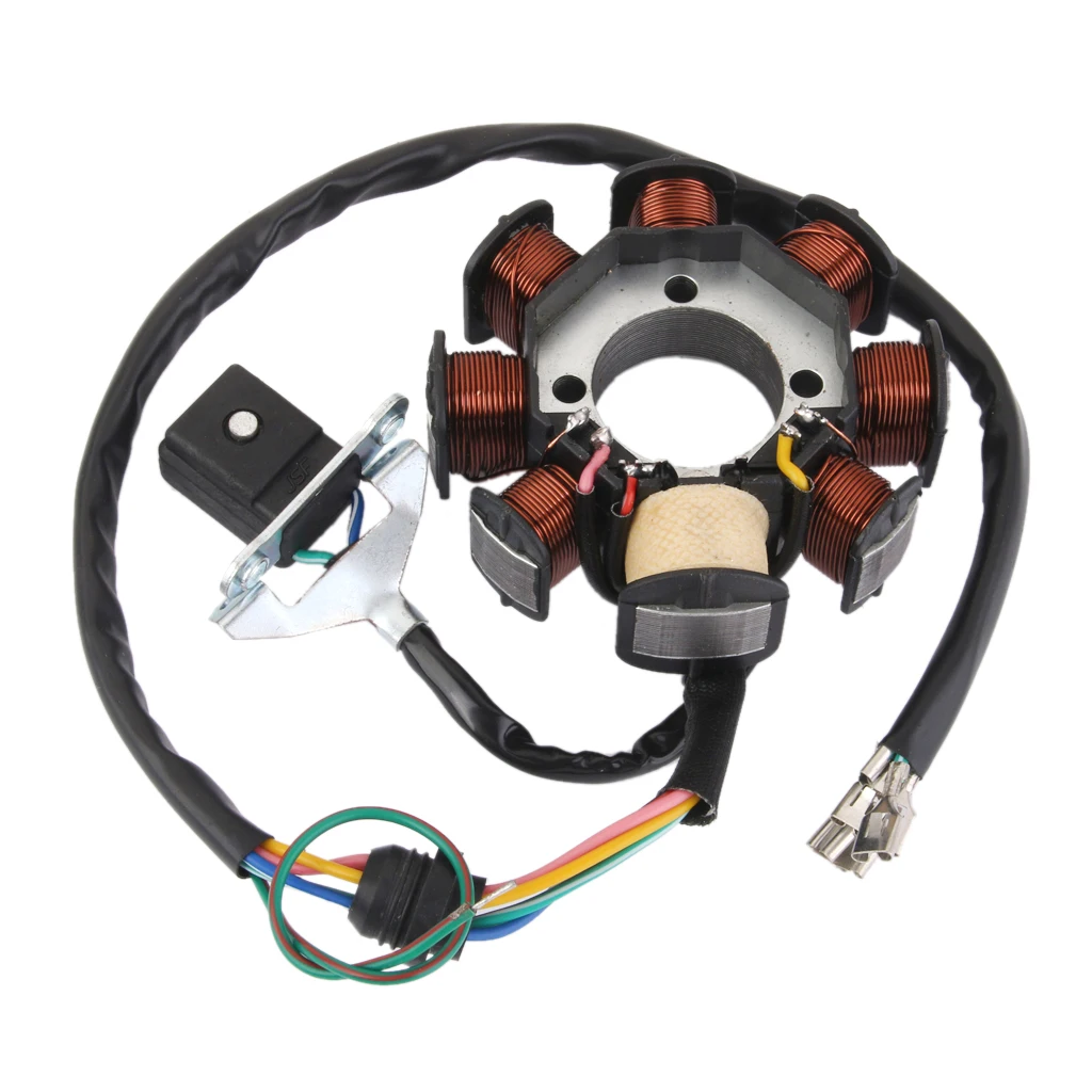 1 Pcs Stator Magneto Generator 8 Pole 8 Coil 4 Wire Ignition Scooter Motorcycle For CG125cc CG150cc Honda Clone Engines