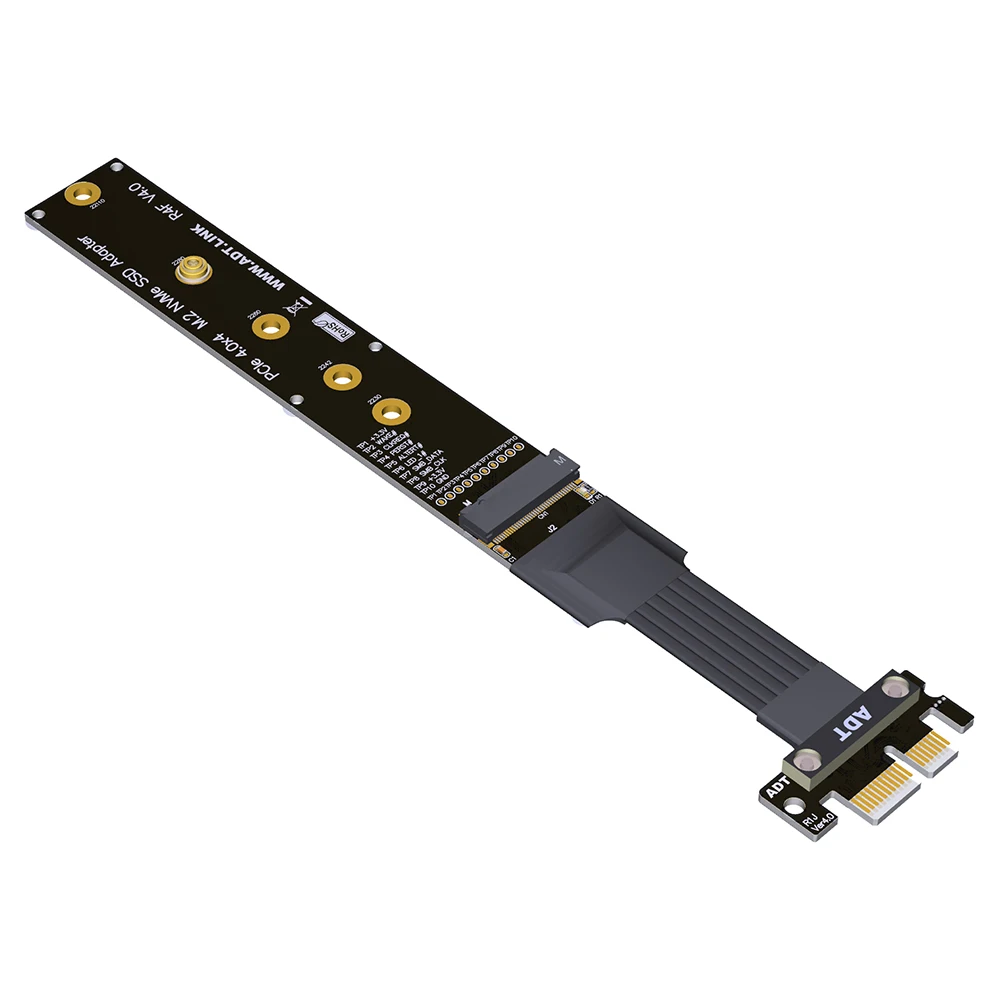 

M.2 NVMe SSD To PCIe 4.0 X1 Extension Cable Solid State Drive Adapter Card Motherboard M2 Key M Slot Expansion Converter Riser