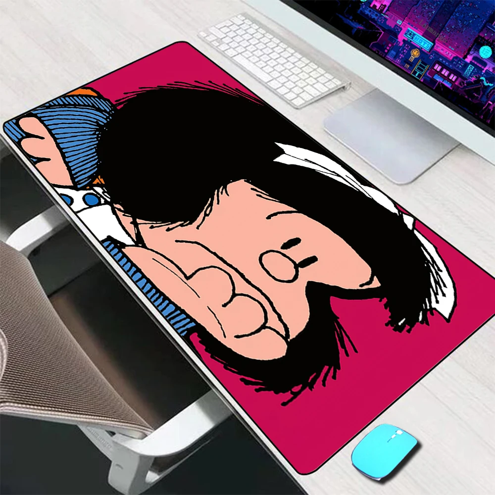 Cute Mafalda Mouse Pad Large Gaming Accessories Mouse Mat Keyboard Mat Desk Pad XXL Computer Mousepad PC Gamer Laptop Mausepad