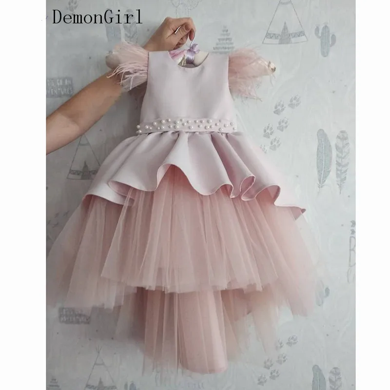 Vestido infantil feminino de cetim, vestido flores, laço, princesa, imagem real