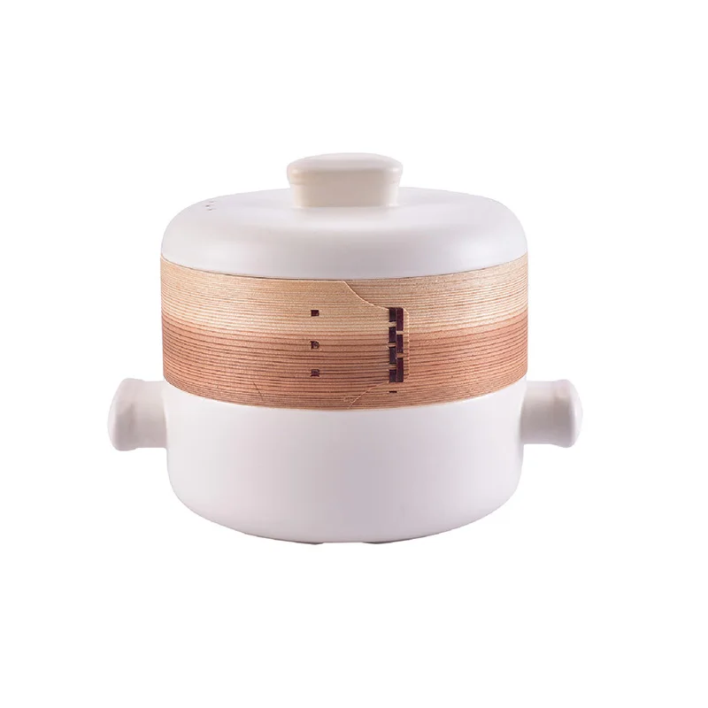 zq  Steamer Casserole Ceramic Pot High Temperature Resistant Household Stone Pot Soup Steamer Kitchenware