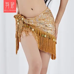 Belly Dance Professional Costume Accessories Oriental Dance Coins Belt Triangle Bellydance Hip Scarf For Women Female Clothing