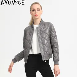 AYUNSUE – veste en cuir 100% véritable pour femme, manteau d'hiver en peau de mouton, 2020 naturel, 20A16113