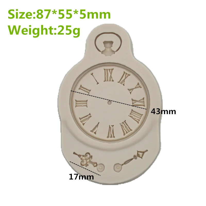 Pocket Watch Bell Resin Silicone Mold DIY Chocolate Cake Dessert Candy Fondant Moulds Baking Decoration Tool Kitchenware