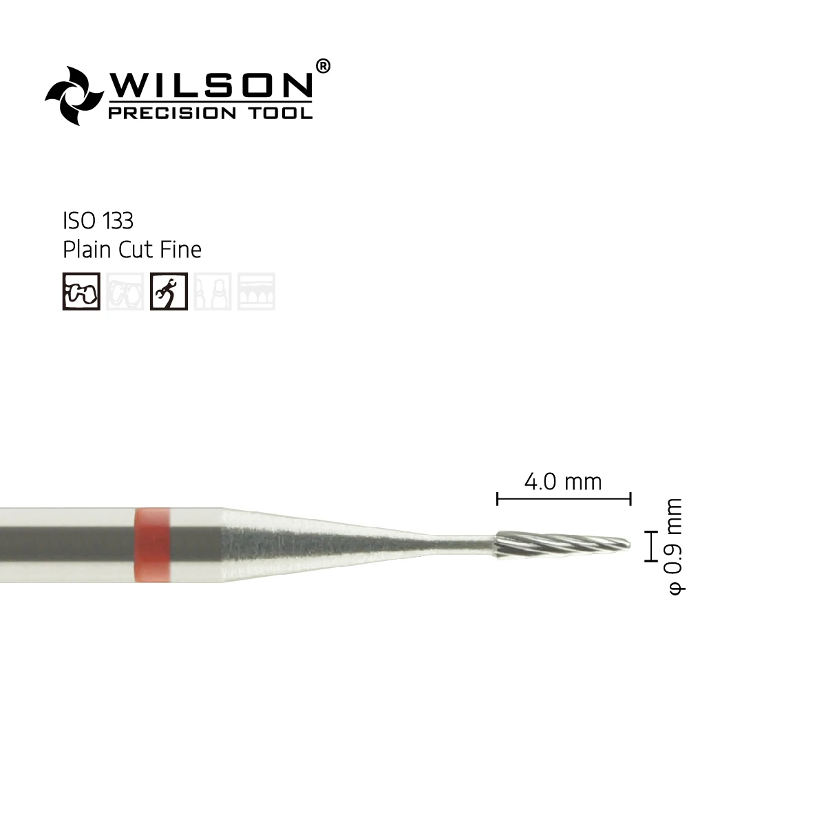 WILSON PRECISION TOOL 5000803-ISO 196 133 009 Tungsten Carbide Burs For Trimming Acrylic/Metal