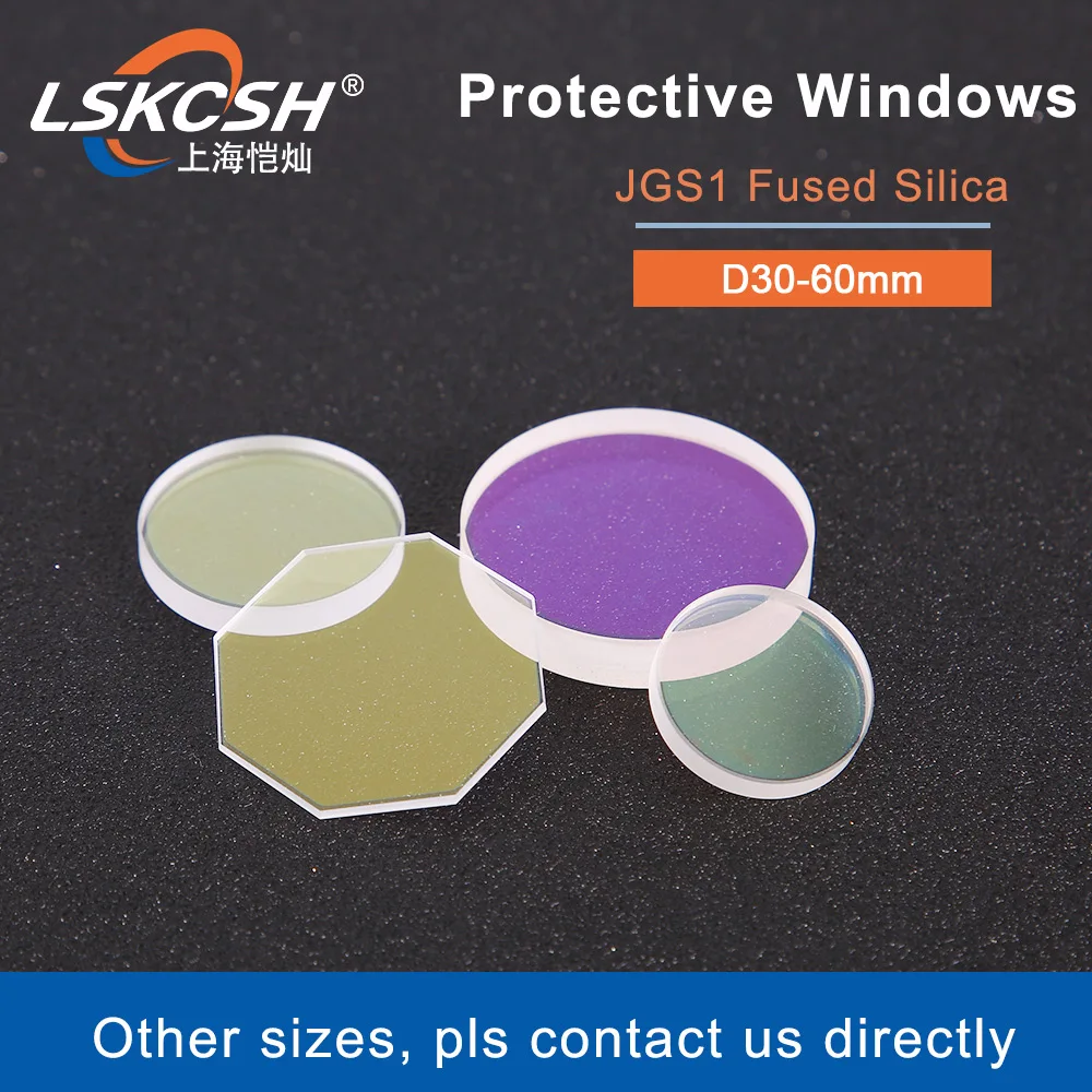 Glass Laser Protection Lens Window Protective Windows Dia30/34/35/35.5/36/37/40/50/55 Fiber Laser Cutting Machine Debris Shield