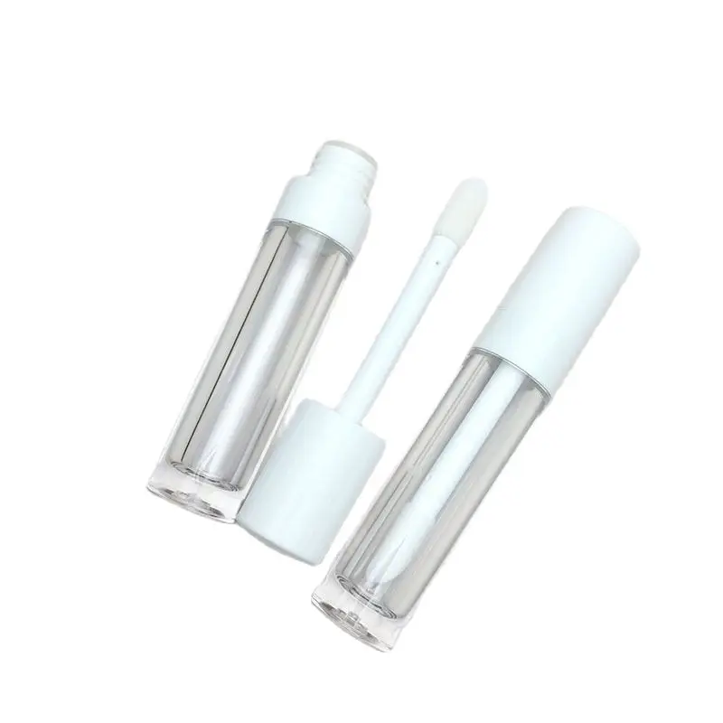 New Products 8 ML Empty Lip Gloss Tubes Clear Plastic Container White Lid Cosmetic Refillable Packaging Bottle 30pcs 50pcs