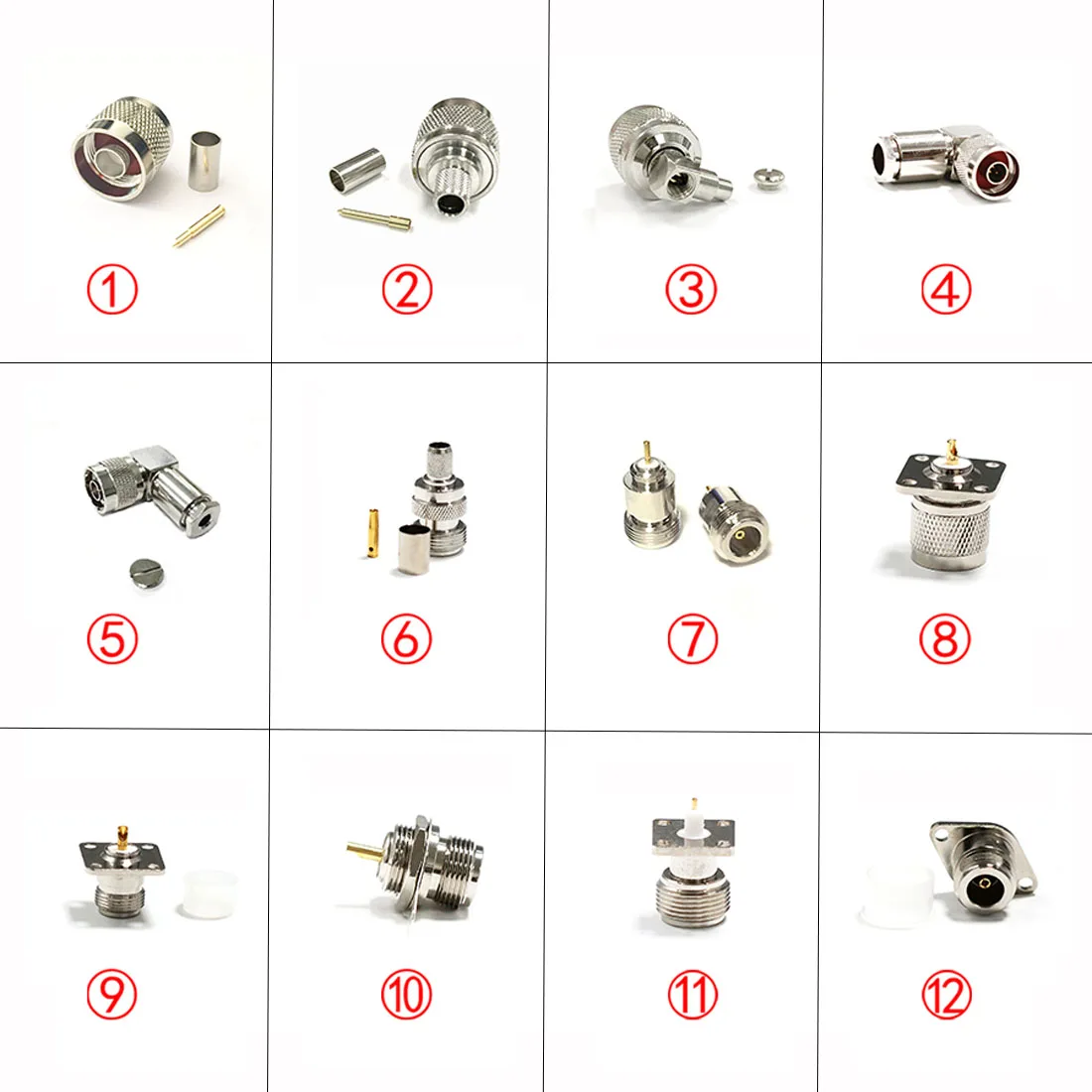 1PC N  Type Male Female RF Coax Connector Straight Right Angle for RG58 RG213 Cable Brass Weld Terminal NEW Wholesale