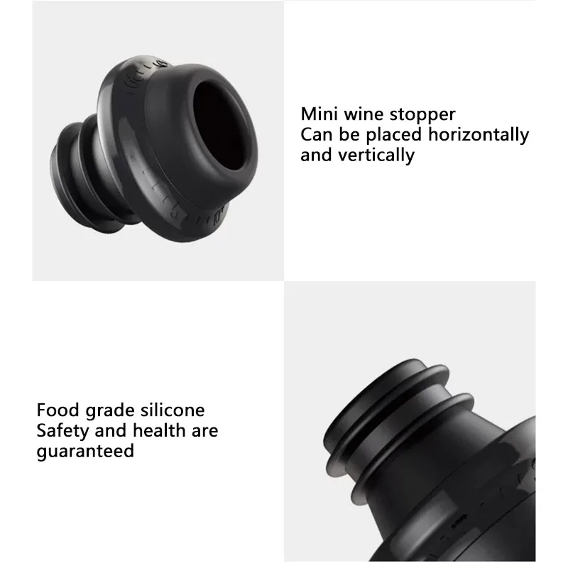 Wine Saver Vacuum Pump Manual Wine Stoppers with 4 Reusable Wine Bottle Stoppers Sealer Keeps Wine Fresh up to 7 Days