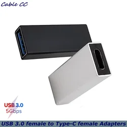 High speed USB C USB 3.1 Type C female to USB 3.0 A female adapter converter adapter 5gbps data transmission black silver