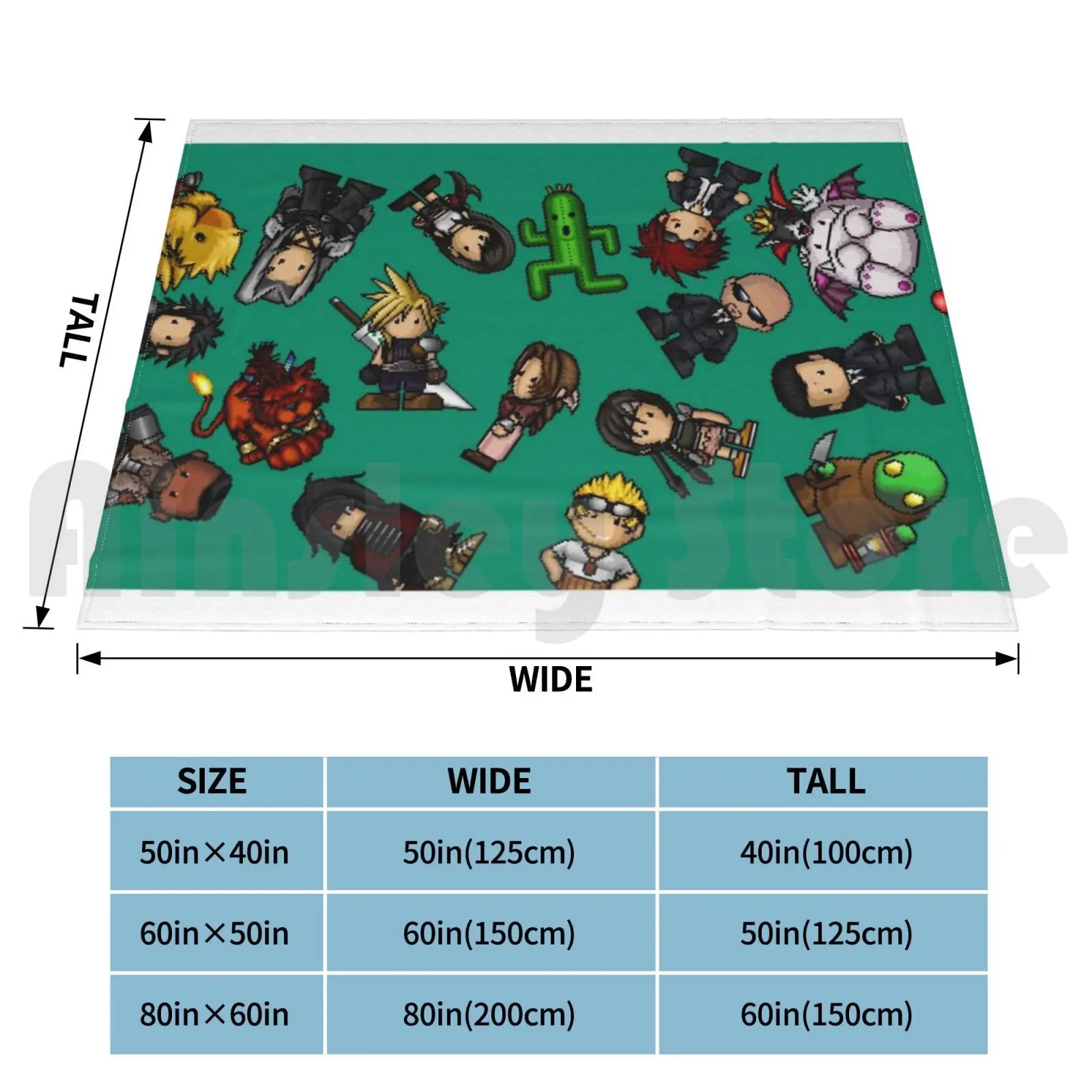 Final Fantasy 7 Blanket Fashion Custom 1219 Ff7 Ffvii Final Fantasy Final Fantasy 7 Final Fantasy