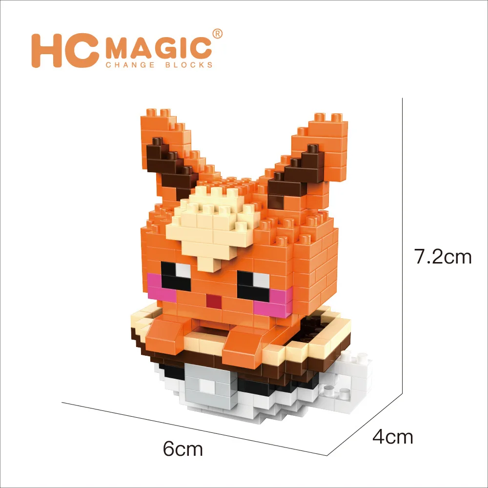 Cartoon A Cup Of Pokemon Micro Building Blocks Pikachu Jigglypuff  Eevee Bulbasaur Diamond Mini Brick Figrues Toys For Kids