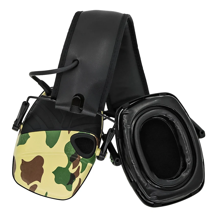 Tactical Electronic Protective Earmuffs Shooting Silicone Earmuffs Hunting Noise Reduction Pickup Tactical Headset Foldable