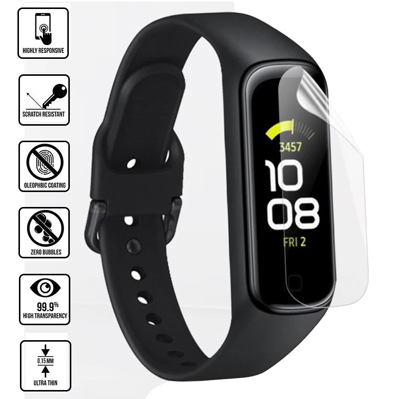 Screen Protector Hydrogel Film For Samsung Galaxy Fit 2 SM-R220 Smartwatch Scratch Proof HD Clear Full Coverage Accessories