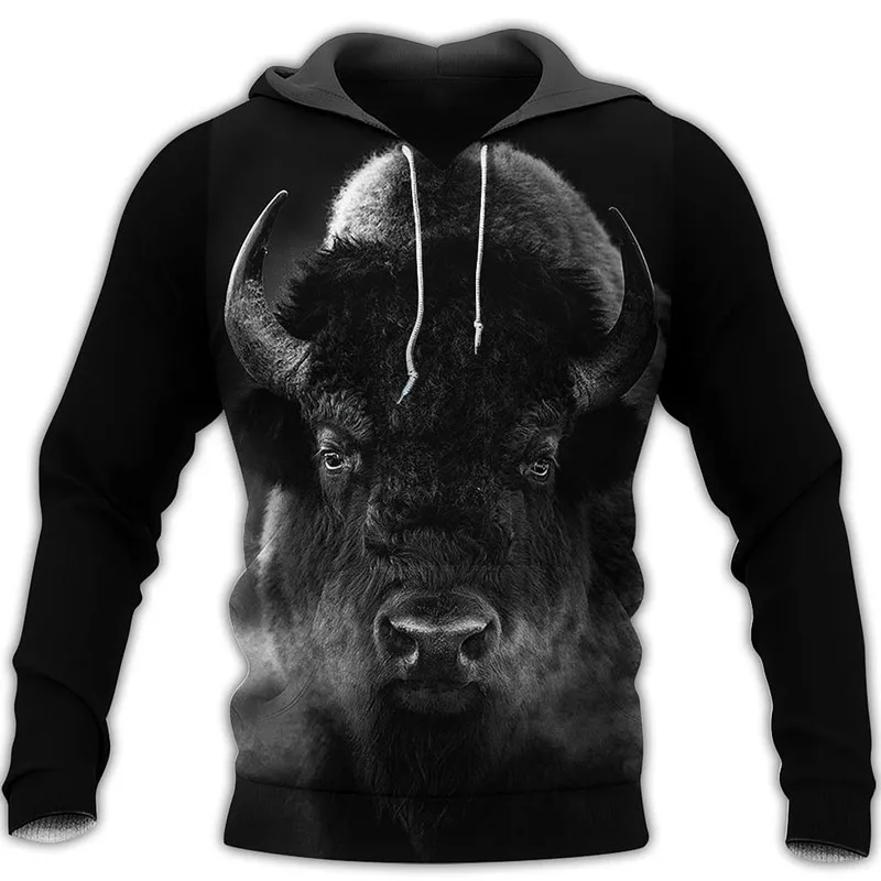 Bison Hunting 3D All Over Printed Shirts for Men and Women Autumn Winter Fashion Casual Hoodie/Sweatshirt/Zip Jackets