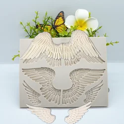 Angel Wings Resin Mold Silicone Kitchen Baking Tools DIY Chocolate Pastry Fondant Moulds Dessert Cake Lace Decoration Supplies