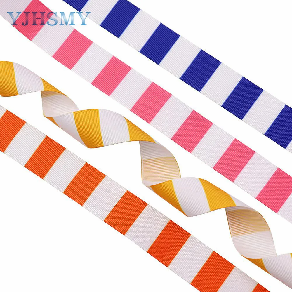 5 Yards Stripe Ribbon Printed Grosgrain Ribbons 1‘’ DIY Handmade for Gift Package Wrapping,Sewing Crafting,Hair Bow Clip Making