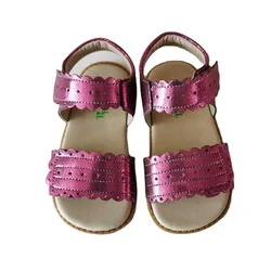 Tipsietoes Trẻ Em Kén Dáng Phong Cách Cho Bé Gái Giày Sandal Gót Thấp Da Thật Enfants Fille ĐẦM DỰ TIỆC Giày Tập Đi Trẻ Em Mùa Hè