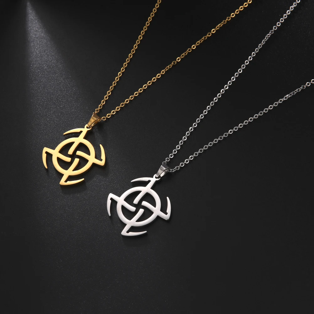 Cazador Hollow Swastika Pendant Necklace Kolovrat Symbol Stainless Steel Necklaces For Women Men Vintage Jewelry Wholesale 2024