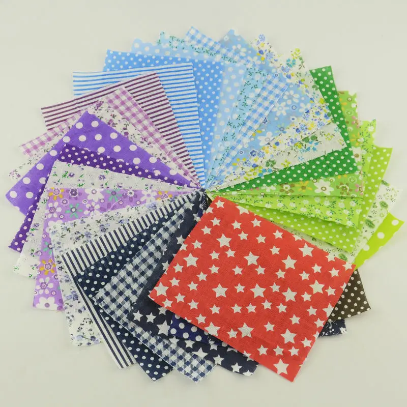 Booksew Tecidos De Patchwork Cotton Fabric 30 Pcs/lot 10cmx10cm Color Random Charm Packs Fabrics No Repeat Design Tissu Sewing