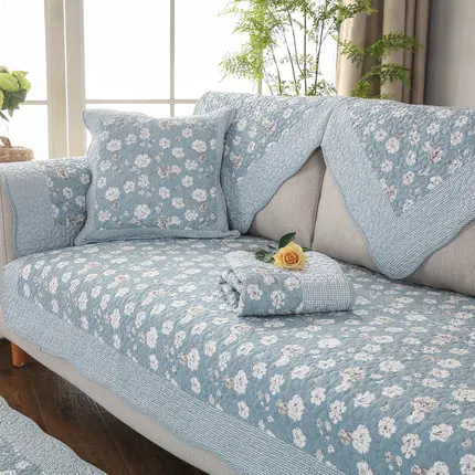 2020 Non-slip Fabric Four Seasons Universal Cover Towel Flower Pastoral Cushion Washable Sofa Cover Sofa Couch Cover Slipcovers