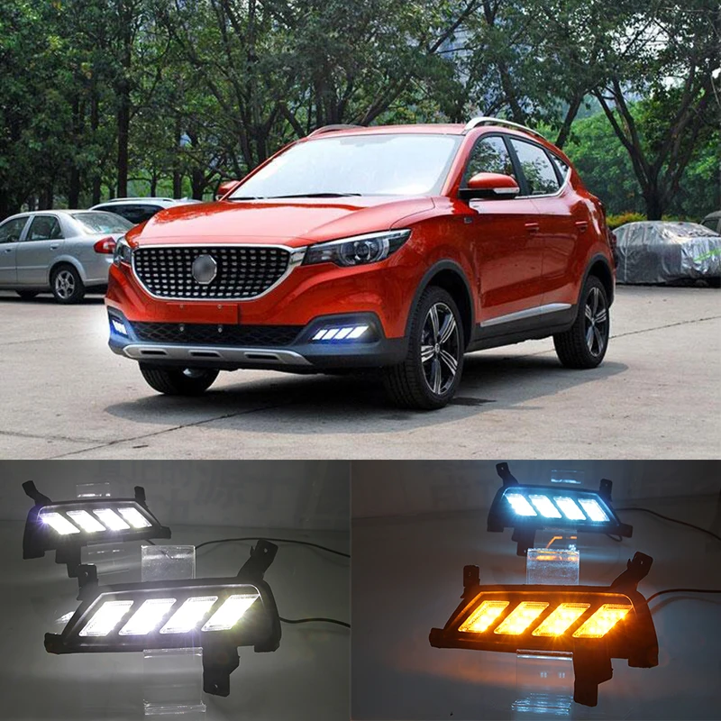 

led dr daytime running light for MG ZS 2017 2018 with Dynamics moving flash turn signal and blue night light