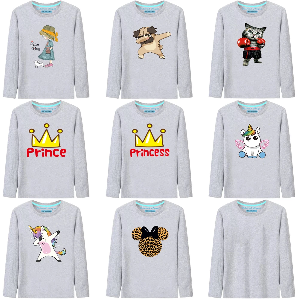 

Spring Autumn Unicorn Long Sleeve T Shirt Harajuku Streetwear Style Kids T-shirt Funny Cartoon Tshirt Boys Girls Tops Tees 3-15T