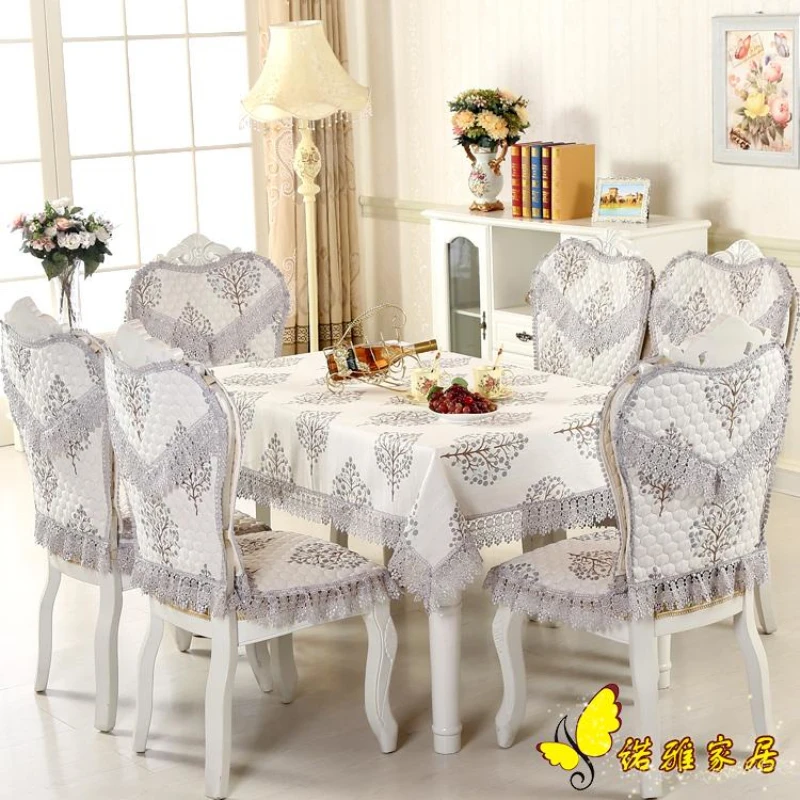 

Hot Sale Pastoral square table cloth chair covers cushion tables and chairs bundle chair cover lace cloth round set tablecloths