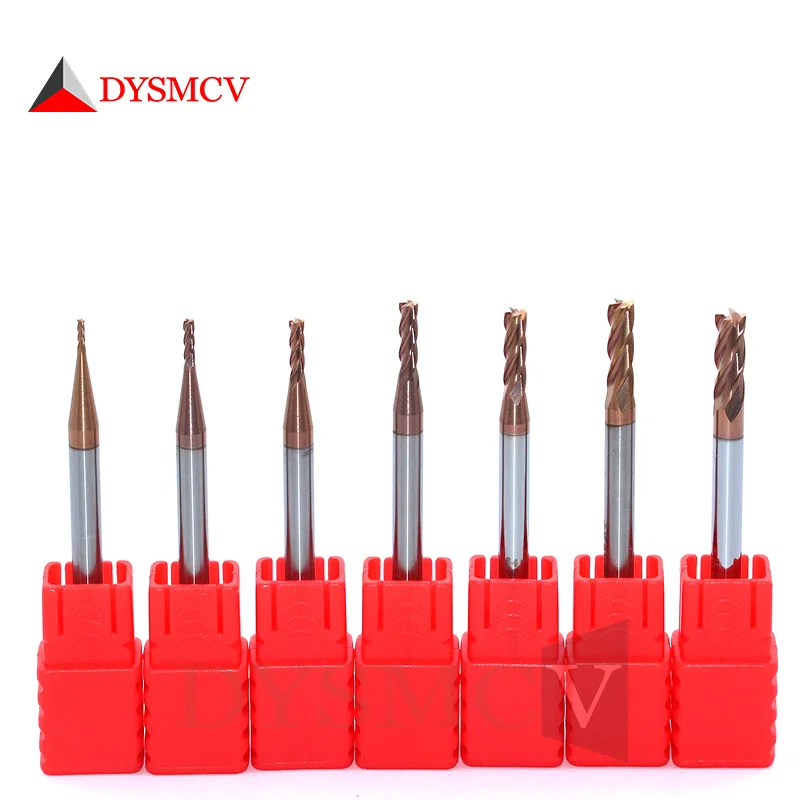 1pc End Mill CNC Lathe Milling Cutter Tools 6mm HRC60 4Flute  Long 50mm 75mm 100mm 150mm Solid Carbide Spiral Flat Endmills