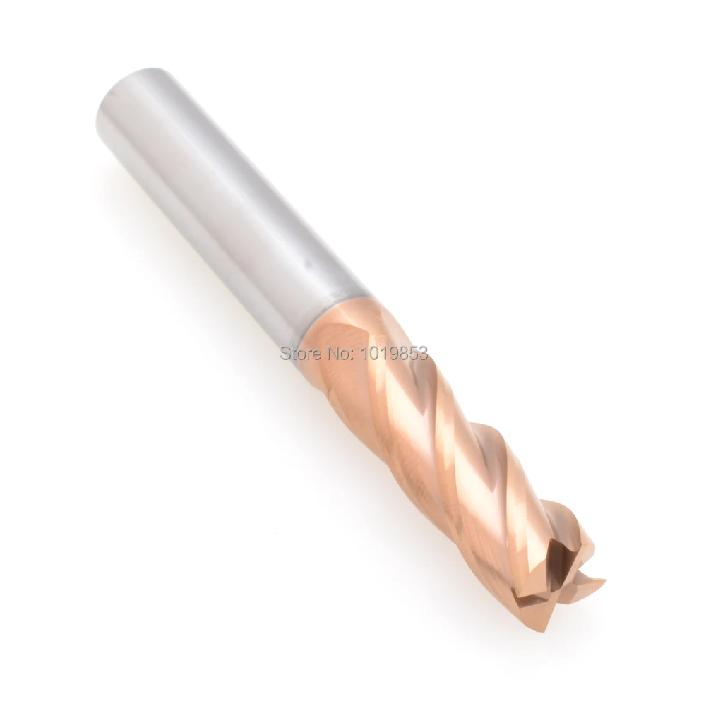 5pcs SLONS S100-6R0.5X6X50L 6R0.2 4R0.5 3R0.2 HRC55 corner radius carbide end mills milling cutter for steel or copper