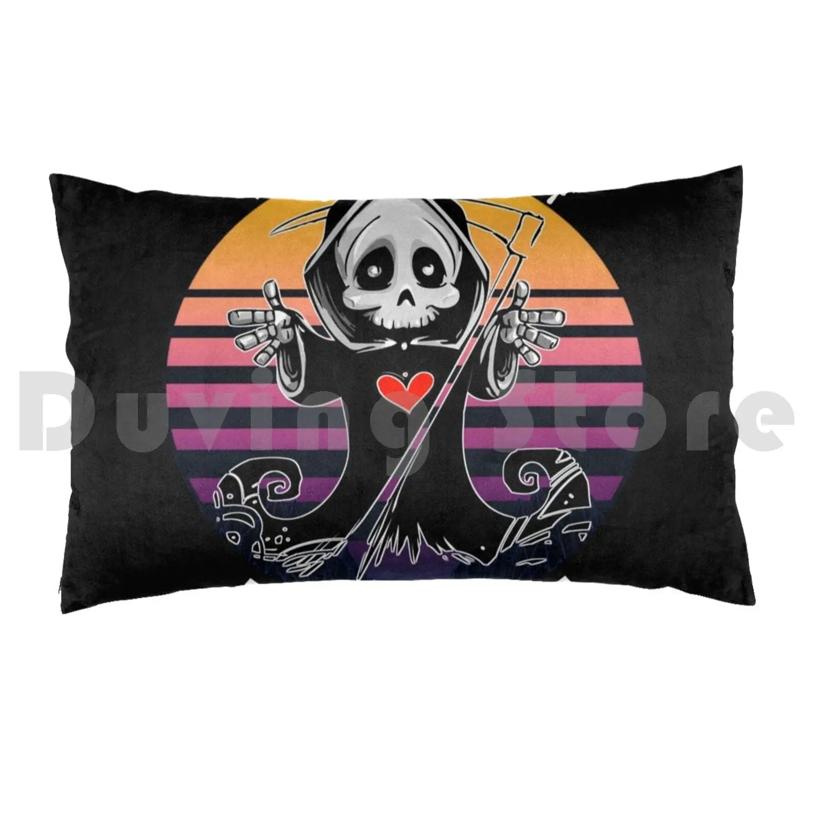 What A Time To Be Alive-HalloweenPillow case Death Grim Reaper Occult Retro Character Humor Funny