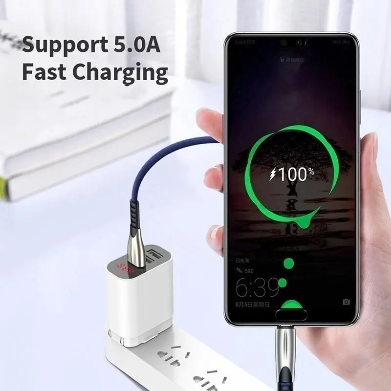 For Xiaomi Poco X3 NFC M3 F3 F2 Pro Quick Charge 3.0 Fast Car Charger Power Charge Bank For Huawei OPPO Type-c USB Charge Cable