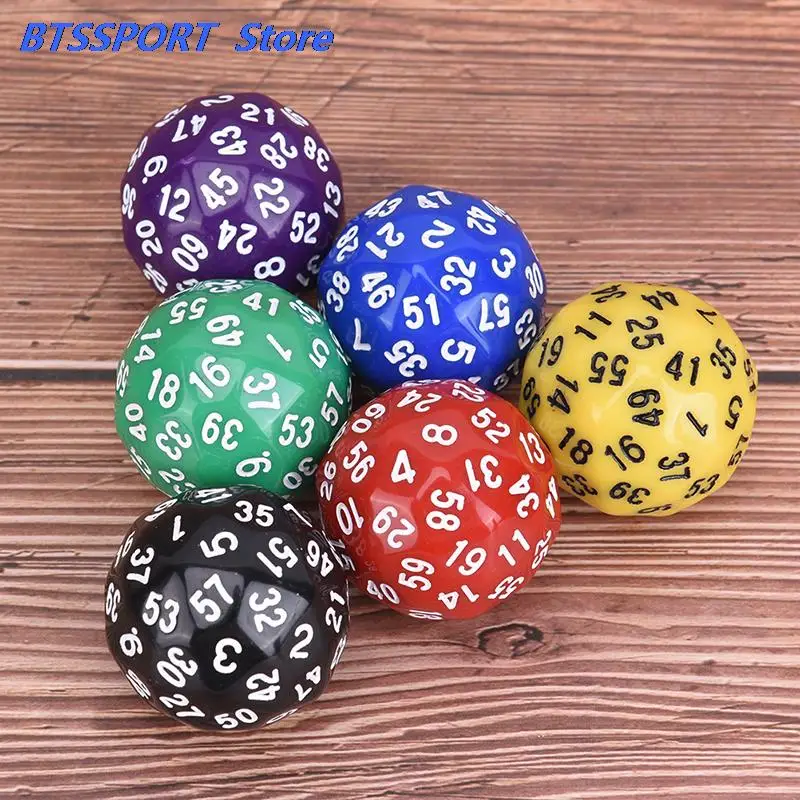 1 pz 60 dadi faccia per gioco poliedrico D60 Multi Sided acrilico dadi regalo per gli amanti del gioco TRPG